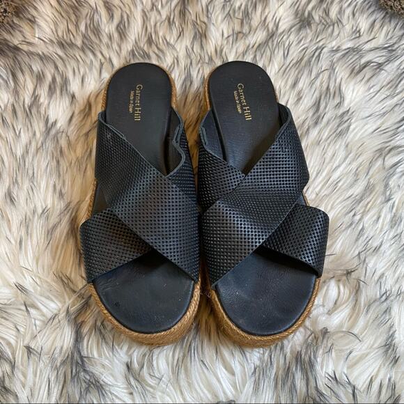 Garnet Hill Platform Wedge Sandals - Picture 1 of 7